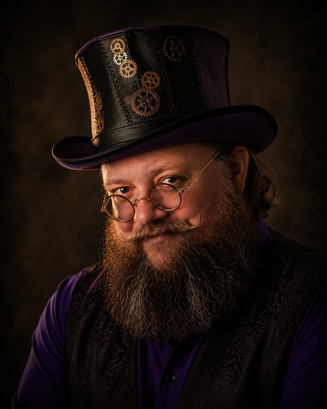 Roger Minton, The Timeless Hypnotist, in his signature top hat